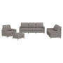 Juego de sofás con cojines 4 piezas tela gris taupe de vidaXL, Sofás - Ref: Foro24-3201257, Precio: 649,35 €, Descuento: %