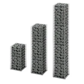 Gabion wall baskets galvanized wire 3 units by vidaXL, fence panels - Ref: Foro24-141048, Price: 55,14 €, Discount: %