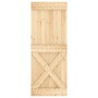 Puerta corredera con herrajes madera maciza de pino 80x210 cm en Puertas | Comprar online en Foru.es