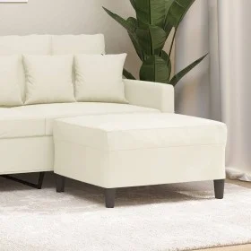 Reposapiés de terciopelo crema 70x55x41 cm de vidaXL, Otomanas - Ref: Foro24-349325, Precio: 57,62 €, Descuento: %