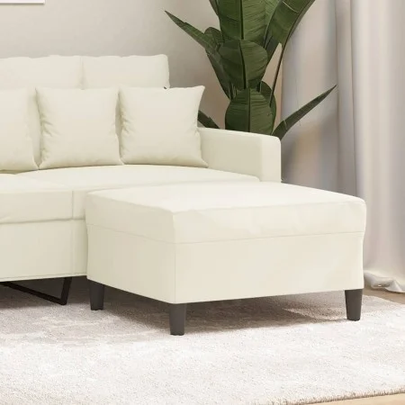 Reposapiés de terciopelo crema 70x55x41 cm de vidaXL, Otomanas - Ref: Foro24-349325, Precio: 57,62 €, Descuento: %