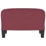 Reposapiés de tela rojo tinto 60x50x41 cm de vidaXL, Otomanas - Ref: Foro24-349333, Precio: 52,08 €, Descuento: %