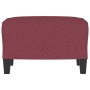 Reposapiés de tela rojo tinto 60x50x41 cm de vidaXL, Otomanas - Ref: Foro24-349333, Precio: 52,86 €, Descuento: %