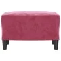 Reposapiés de terciopelo rojo tinto 60x50x41 cm de vidaXL, Otomanas - Ref: Foro24-349297, Precio: 50,90 €, Descuento: %