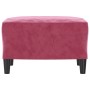 Reposapiés de terciopelo rojo tinto 60x50x41 cm de vidaXL, Otomanas - Ref: Foro24-349297, Precio: 52,04 €, Descuento: %
