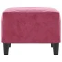 Reposapiés de terciopelo rojo tinto 60x50x41 cm de vidaXL, Otomanas - Ref: Foro24-349297, Precio: 50,90 €, Descuento: %