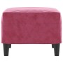 Reposapiés de terciopelo rojo tinto 60x50x41 cm de vidaXL, Otomanas - Ref: Foro24-349297, Precio: 52,04 €, Descuento: %