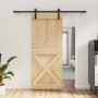 Puerta corredera con herrajes madera maciza de pino 85x210 cm en Puertas | Comprar online en Foru.es