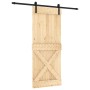 Puerta corredera con herrajes madera maciza de pino 85x210 cm en Puertas | Comprar online en Foru.es