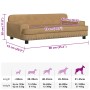 Cama para perros de terciopelo marrón 90x53x30 cm en Camas para perros | Comprar online en Foru.es