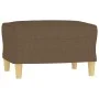 3-seater sofa with brown fabric stool 180 cm by vidaXL, Sofas - Ref: Foro24-3201004, Price: 306,48 €, Discount: %