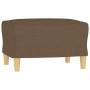 Sofá de 3 plazas con taburete de tela marrón 180 cm de vidaXL, Sofás - Ref: Foro24-3201004, Precio: 310,46 €, Descuento: %