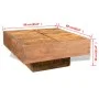 Mesa de centro cuadrada de madera de mango marrón de vidaXL, Mesas de centro - Ref: Foro24-241132, Precio: 238,44 €, Descuent...