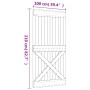 Puerta corredera con herrajes madera maciza de pino 100x210 cm en Puertas | Comprar online en Foru.es