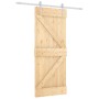 Puerta corredera con herrajes madera maciza de pino 85x210 cm en Puertas | Comprar online en Foru.es
