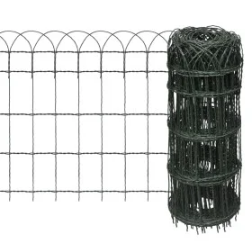 Powder coated iron lawn fence 10x0.65 m by vidaXL, Garden edging and edging - Ref: Foro24-141073, Price: 49,40 €, Discount: %