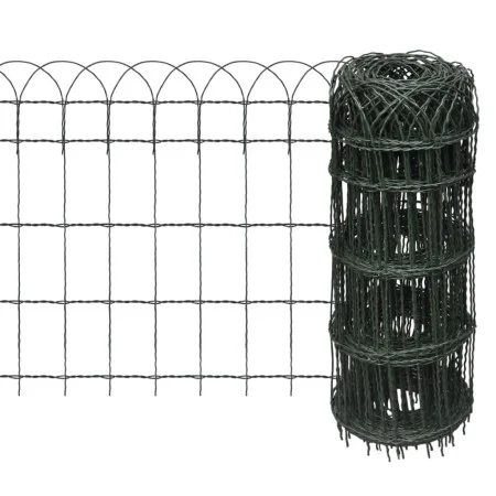 Powder coated iron lawn fence 10x0.65 m by vidaXL, Garden edging and edging - Ref: Foro24-141073, Price: 49,40 €, Discount: %