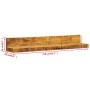 Estantes de pared 2 uds madera maciza de vidaXL, Estantes y estanterías - Ref: Foro24-241088, Precio: 122,22 €, Descuento: %
