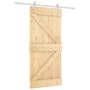 Puerta corredera con herrajes madera maciza de pino 90x210 cm en Puertas | Comprar online en Foru.es