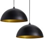 Lámpara de techo 2 uds altura ajustable semiesférica negra de vidaXL, Lámparas - Ref: Foro24-241113, Precio: 61,32 €, Descuen...