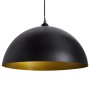Lámpara de techo 2 uds altura ajustable semiesférica negra de vidaXL, Lámparas - Ref: Foro24-241113, Precio: 61,32 €, Descuen...