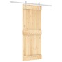 Puerta corredera con herrajes madera maciza de pino 80x210 cm en Puertas | Comprar online en Foru.es