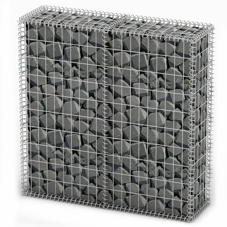 Cesta para muro de gaviones de alambre galvanizado 100x100x30cm de vidaXL, Paneles de vallas - Ref: Foro24-141041, Precio: 60...