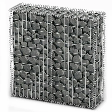 Cesta para muro de gaviones de alambre galvanizado 100x100x30cm de vidaXL, Paneles de vallas - Ref: Foro24-141041, Precio: 58...