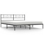 Estructura de cama con cabecero metal negro 183x213 cm de vidaXL, Camas y somieres - Ref: Foro24-355272, Precio: 110,64 €, De...