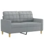 Sofa set with cushions 3 pieces light gray fabric by vidaXL, Sofas - Ref: Foro24-3201314, Price: 492,89 €, Discount: %