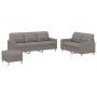Juego de sofás con cojines 3 piezas tela gris taupe de vidaXL, Sofás - Ref: Foro24-3201321, Precio: 501,61 €, Descuento: %