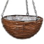 Cesta Redonda Colgante de Sauce Con Capa y Cadena - 4 Piezas de vidaXL, Maceteros y jardineras - Ref: Foro24-140915, Precio: ...