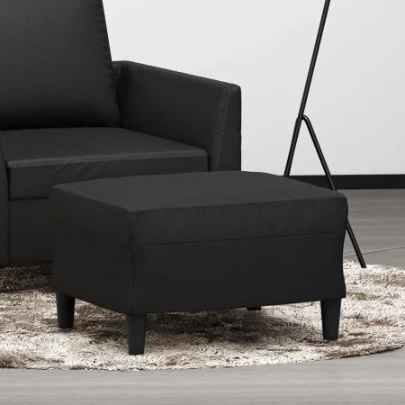 Reposapiés de cuero sintético negro 60x50x41 cm de vidaXL, Otomanas - Ref: Foro24-349287, Precio: 70,14 €, Descuento: %