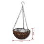 Cesta Redonda Colgante de Sauce Con Capa y Cadena - 4 Piezas de vidaXL, Maceteros y jardineras - Ref: Foro24-140915, Precio: ...