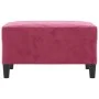Reposapiés de terciopelo rojo tinto 70x55x41 cm de vidaXL, Otomanas - Ref: Foro24-349321, Precio: 57,10 €, Descuento: %