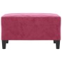 Reposapiés de terciopelo rojo tinto 70x55x41 cm de vidaXL, Otomanas - Ref: Foro24-349321, Precio: 57,46 €, Descuento: %