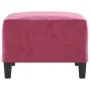 Reposapiés de terciopelo rojo tinto 70x55x41 cm de vidaXL, Otomanas - Ref: Foro24-349321, Precio: 57,10 €, Descuento: %