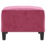 Reposapiés de terciopelo rojo tinto 70x55x41 cm de vidaXL, Otomanas - Ref: Foro24-349321, Precio: 57,46 €, Descuento: %