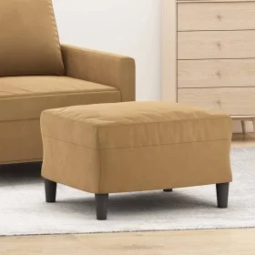 Reposapiés de terciopelo marrón 60x50x41 cm de vidaXL, Otomanas - Ref: Foro24-349300, Precio: 50,90 €, Descuento: %