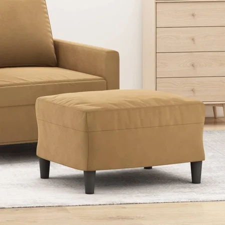 Reposapiés de terciopelo marrón 60x50x41 cm de vidaXL, Otomanas - Ref: Foro24-349300, Precio: 50,90 €, Descuento: %