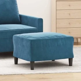 Blue velvet footstool 60x50x41 cm by vidaXL, Ottomans - Ref: Foro24-349302, Price: 50,90 €, Discount: %