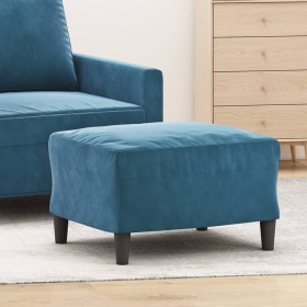 Reposapiés de terciopelo azul 60x50x41 cm de vidaXL, Otomanas - Ref: Foro24-349302, Precio: 51,68 €, Descuento: %