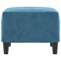 Reposapiés de terciopelo azul 60x50x41 cm de vidaXL, Otomanas - Ref: Foro24-349302, Precio: 51,68 €, Descuento: %