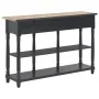Mesa consola de madera de ingeniería negro 110x30x76cm de vidaXL, Mesas consola - Ref: Foro24-354327, Precio: 187,88 €, Descu...