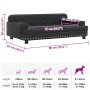 Cama para perros de cuero sintético negra 90x53x30 cm en Camas para perros | Comprar online en Foru.es