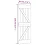 Puerta corredera con herrajes madera maciza de pino 70x210 cm de vidaXL, Puertas - Ref: Foro24-3202969, Precio: 165,69 €, Des...