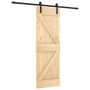 Puerta corredera con herrajes madera maciza de pino 70x210 cm de vidaXL, Puertas - Ref: Foro24-3202983, Precio: 165,73 €, Des...