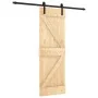 Puerta corredera con herrajes madera maciza de pino 70x210 cm de vidaXL, Puertas - Ref: Foro24-3202983, Precio: 159,37 €, Des...