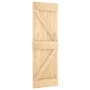 Puerta corredera con herrajes madera maciza de pino 70x210 cm de vidaXL, Puertas - Ref: Foro24-3202983, Precio: 159,37 €, Des...