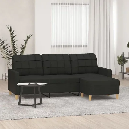 3-seater sofa with black fabric footstool, 180 cm by vidaXL, Sofas - Ref: Foro24-3201005, Price: 304,40 €, Discount: %